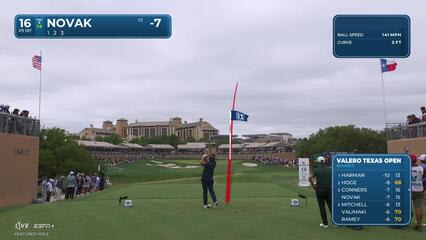 Andrew Novak | Round 3 | 16th hole | Shot 1 | 2025 Valero