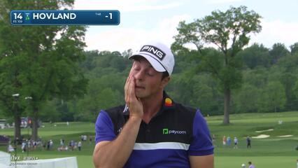 Viktor Hovland | Round 1 | 14th hole | Shot 1 | 2025 Truist Championship