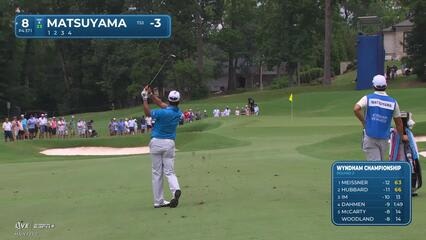 Hideki Matsuyama | Round 2 | 8th hole | Shot 2 | 2025 Wyndham