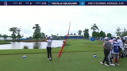 Nicolai Højgaard | Round 1 | 17th hole | Shot 1 | 2025 Zurich Classic
