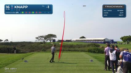 Jake Knapp | Round 3 | 16th hole | Shot 1 | 2025 Farmers