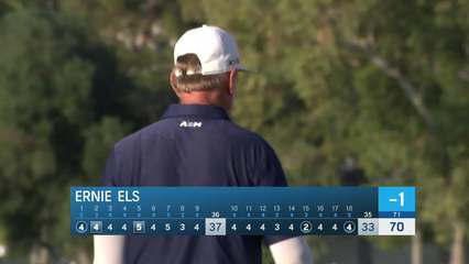 Ernie Els | Round 1 | 18th hole | Shot 4 | 2025 Charles Schwab