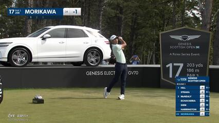 Collin Morikawa | Round 1 | 17th hole | Shot 1 | 2025 Genesis Scottish Open