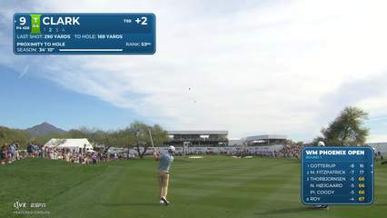 Wyndham Clark | Round 1 | 9th hole | Shot 2 | 2026 WM Phoenix Open