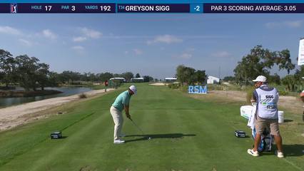 Greyson Sigg | Round 1 | 17th hole | Shot 1 | 2025 The RSM Classic