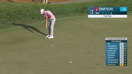 Webb Simpson | Round 1 | 9th hole | Shot 4 | 2026 Valspar