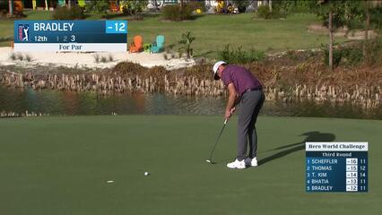 Keegan Bradley | Round 3 | 12th hole | Shot 3 | 2024 Hero World Challenge