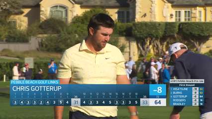 Chris Gotterup | Round 1 | 18th hole | Shot 5 | 2026 AT&T Pebble Beach