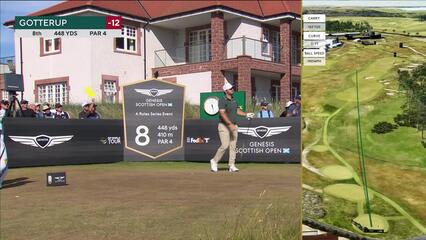 Chris Gotterup | Round 3 | 8th hole | Shot 1 | 2025 Genesis Scottish Open