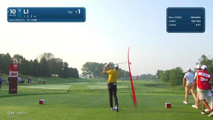 Haotong Li | Round 2 | 10th hole | Shot 1 | 2025 3M Open