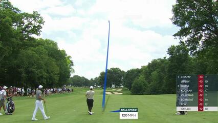 Emiliano Grillo | Round 3 | 11th hole | Shot 1 | 2025 John Deere