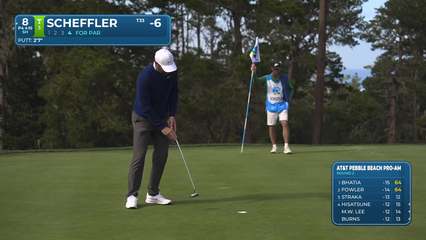 Scottie Scheffler | Round 2 | 8th hole | Shot 4 | 2026 AT&T Pebble Beach