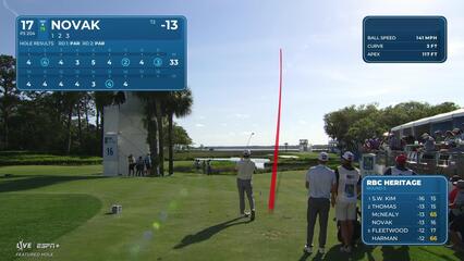 Andrew Novak | Round 3 | 17th hole | Shot 1 | 2025 RBC Heritage