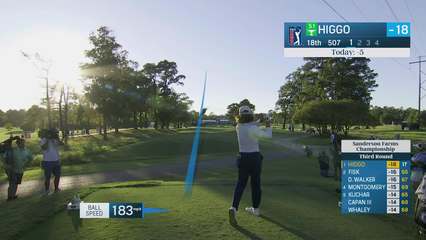 Garrick Higgo | Round 3 | 18th hole | Shot 1 | 2025 Sanderson Farms