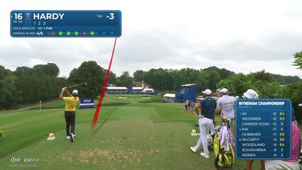 Nick Hardy | Round 2 | 16th hole | Shot 1 | 2025 Wyndham