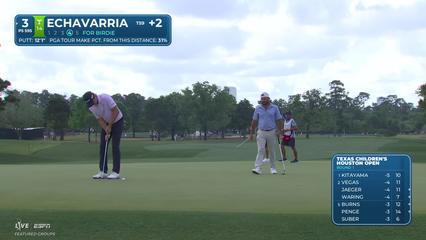 Nico Echavarria | Round 1 | 3rd hole | Shot 4 | -1 Houston Open