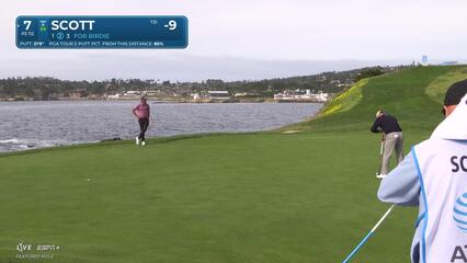 Adam Scott | Round 4 | 7th hole | Shot 2 | 2025 AT&T Pebble Beach