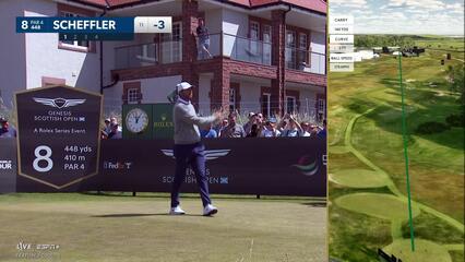 Scottie Scheffler | Round 1 | 8th hole | Shot 1 | 2025 Genesis Scottish Open
