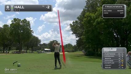 Harry Hall | Round 2 | 8th hole | Shot 1 | 2025 FedEx St. Jude