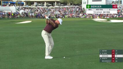 Daniel Berger | Round 4 | 18th hole | Shot 2 | 2025 WM Phoenix Open