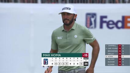 Max Homa | Round 4 | 9th hole | Shot 5 | 2025 John Deere