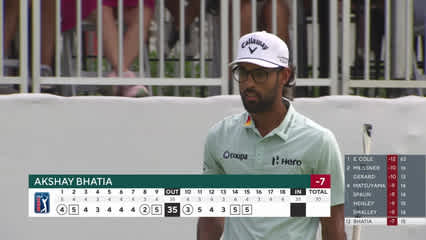 Akshay Bhatia | Round 3 | 15th hole | Shot 5 | 2026 Charles Schwab