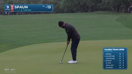 J.J. Spaun | Round 4 | 9th hole | Shot 4 | 2026 Valero