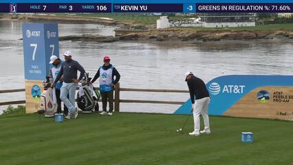 Kevin Yu | Round 1 | 7th hole | Shot 1 | 2025 AT&T Pebble Beach