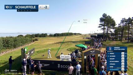 Xander Schauffele | Round 2 | 10th hole | Shot 1 | 2025 Genesis Scottish Open