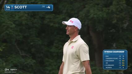 Adam Scott | Round 2 | 14th hole | Shot 4 | 2025 Wyndham