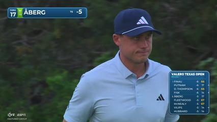Ludvig Åberg | Round 1 | 17th hole | Shot 4 | 2026 Valero
