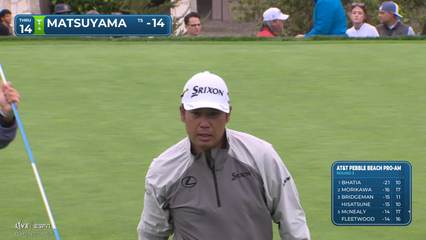 Hideki Matsuyama | Round 3 | 14th hole | Shot 4 | 2026 AT&T Pebble Beach