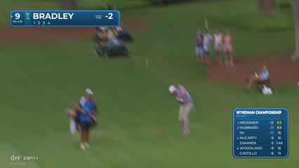 Keegan Bradley | Round 2 | 9th hole | Shot 4 | 2025 Wyndham