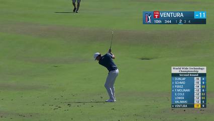 Kristoffer Ventura | Round 2 | 10th hole | Shot 2 | 2025 World Wide Technology