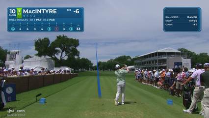 Robert MacIntyre | Round 3 | 10th hole | Shot 1 | 2026 Charles Schwab