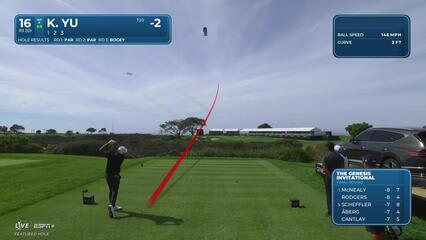 Kevin Yu | Round 4 | 16th hole | Shot 1 | 2025 Genesis