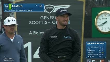 Wyndham Clark | Round 3 | 14th hole | Shot 1 | 2026 Genesis Scottish Open