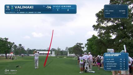 Sami Valimaki | Round 4 | 11th hole | Shot 1 | 2025 Houston Open