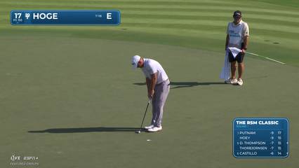 Tom Hoge | Round 1 | 17th hole | Shot 3 | 2025 The RSM Classic