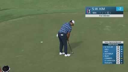 Si Woo Kim | Round 3 | 18th hole | Shot 5 | 2026 Sony Open