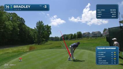 Keegan Bradley | Round 1 | 14th hole | Shot 1 | 2025 Travelers