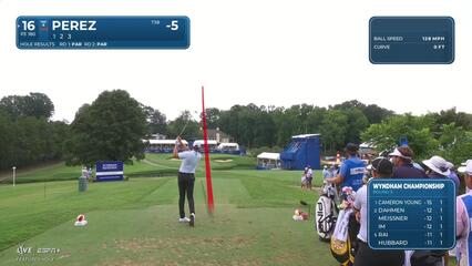 Victor Perez | Round 3 | 16th hole | Shot 1 | 2025 Wyndham