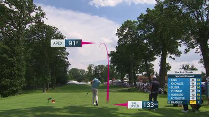 Keegan Bradley | Round 2 | 9th hole | Shot 1 | 2025 Rocket Classic