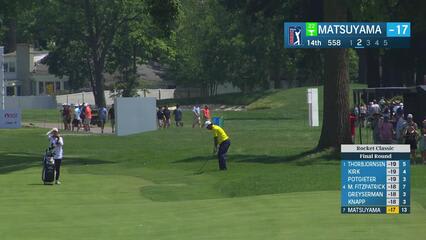 Hideki Matsuyama | Round 4 | 14th hole | Shot 2 | 2025 Rocket Classic