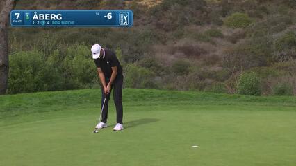 Ludvig Åberg | Round 4 | 7th hole | Shot 3 | 2025 Genesis