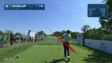 Nick Dunlap | Round 4 | 10th hole | Shot 1 | 2025 Truist Championship