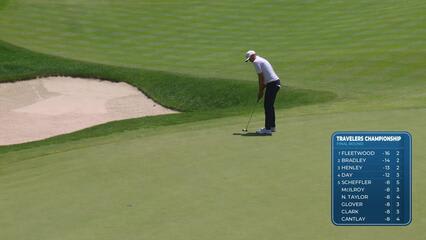 Ludvig Åberg | Round 4 | 18th hole | Shot 3 | 2025 Travelers