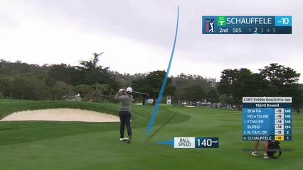 Xander Schauffele | Round 3 | 2nd hole | Shot 2 | 2026 AT&T Pebble Beach