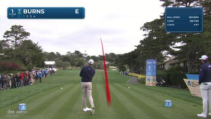 Sam Burns | Round 1 | 1st hole | Shot 1 | 2025 AT&T Pebble Beach