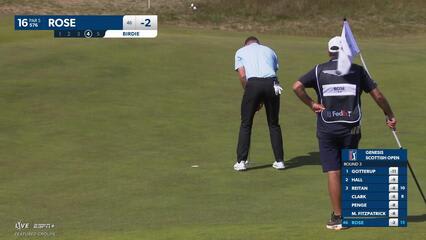 Justin Rose | Round 3 | 16th hole | Shot 4 | 2025 Genesis Scottish Open